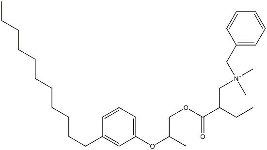 N,N-Dimethyl-N-benzyl-N-[2-[[2-(3-undecylphenyloxy)propyl]oxycarbonyl]butyl]aminium Struktur