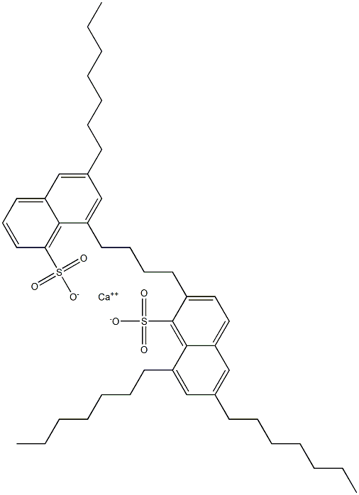 Bis(6,8-diheptyl-1-naphthalenesulfonic acid)calcium salt Struktur