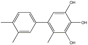 5-(3,4-Dimethylphenyl)-4-methylbenzene-1,2,3-triol Struktur