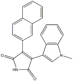 3-(2-Naphthalenyl)-4-(1-methyl-1H-indol-3-yl)-1H-pyrrole-2,5-dione Struktur