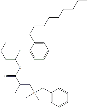 N,N-Dimethyl-N-benzyl-N-[2-[[1-(2-nonylphenyloxy)butyl]oxycarbonyl]propyl]aminium Struktur