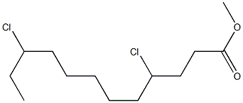 4,10-Dichlorolauric acid methyl ester Struktur