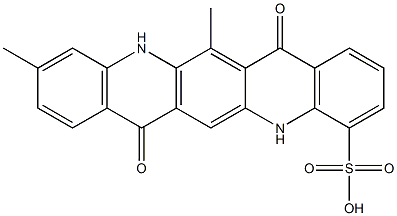 5,7,12,14-Tetrahydro-10,13-dimethyl-7,14-dioxoquino[2,3-b]acridine-4-sulfonic acid Struktur