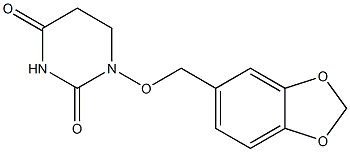 5,6-Dihydro-1-[(1,3-benzodioxol-5-yl)methoxy]-2,4(1H,3H)-pyrimidinedione Struktur