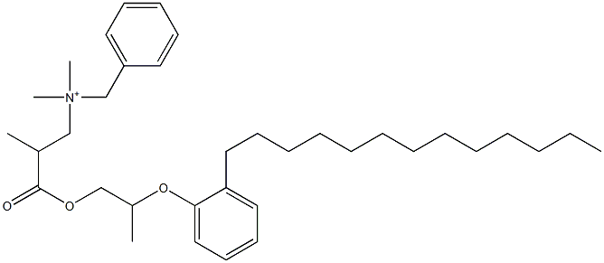 N,N-Dimethyl-N-benzyl-N-[2-[[2-(2-tridecylphenyloxy)propyl]oxycarbonyl]propyl]aminium Struktur