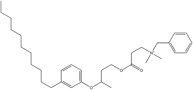 N,N-Dimethyl-N-benzyl-N-[2-[[3-(3-undecylphenyloxy)butyl]oxycarbonyl]ethyl]aminium Struktur