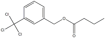 Butanoic acid 3-(trichloromethyl)benzyl ester Struktur