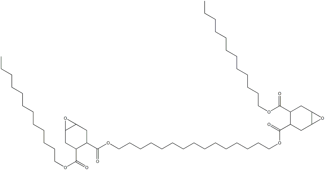 Bis[2-(dodecyloxycarbonyl)-4,5-epoxy-1-cyclohexanecarboxylic acid]1,15-pentadecanediyl ester Struktur