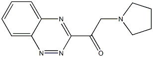 1-Pyrrolidinyl-2-(1,2,4-benzotriazin-3-yl)ethanone Struktur