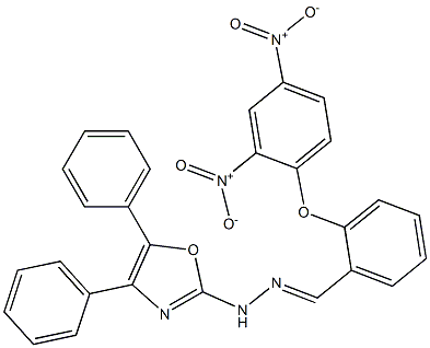 2-(2,4-Dinitrophenoxy)benzaldehyde (4,5-diphenyloxazol-2-yl)hydrazone Struktur