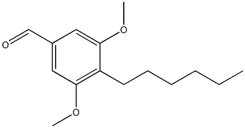 4-Hexyl-3,5-dimethoxybenzaldehyde Struktur