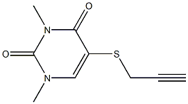 5-(Propargylthio)-1,3-dimethylpyrimidine-2,4(1H,3H)-dione Struktur