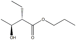 (2S,3S)-2-Ethyl-3-hydroxybutyric acid propyl ester Struktur