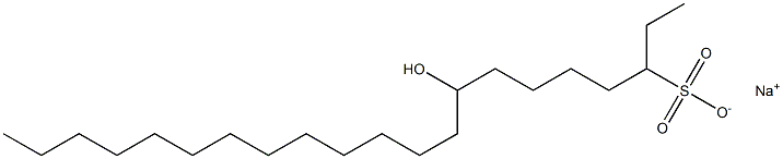 8-Hydroxyhenicosane-3-sulfonic acid sodium salt Struktur