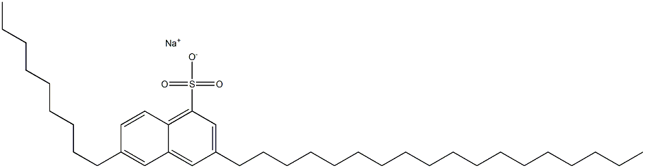 6-Nonyl-3-octadecyl-1-naphthalenesulfonic acid sodium salt Struktur