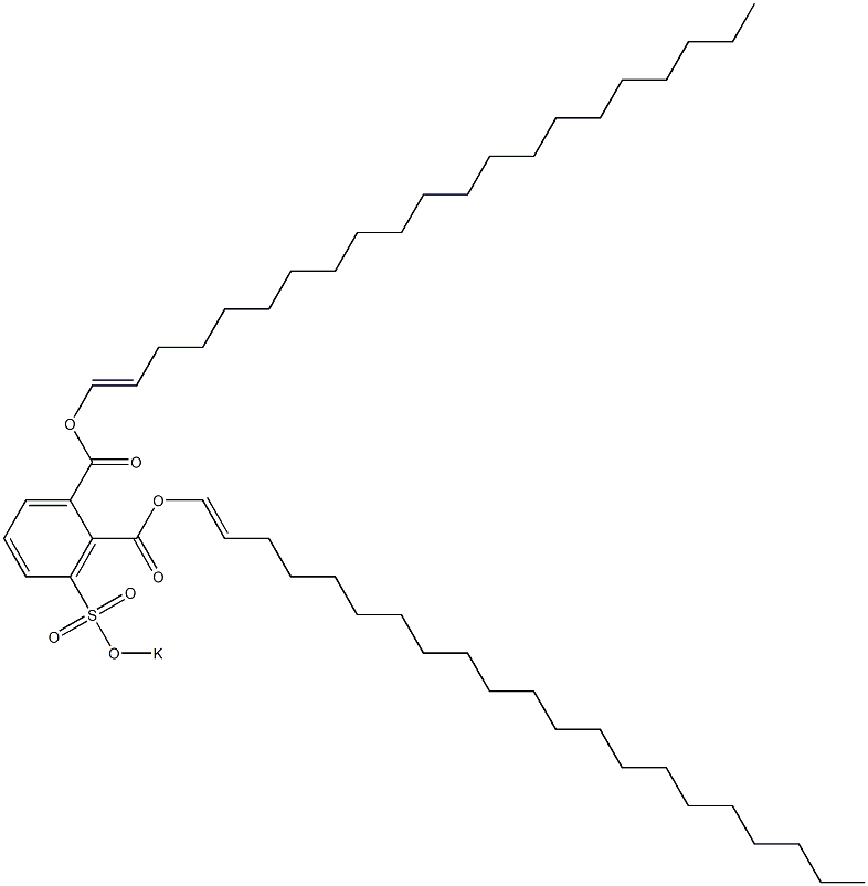 3-(Potassiosulfo)phthalic acid di(1-henicosenyl) ester Struktur