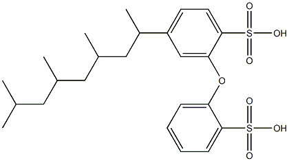 4-(1,3,5,7-Tetramethyloctyl)-[2,2'-oxybisbenzenesulfonic acid] Struktur