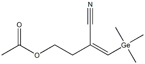 (Z)-2-(2-Acetoxyethyl)-3-(trimethylgermyl)propenenitrile Struktur