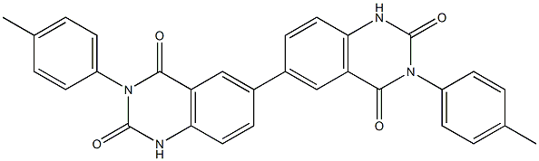 3,3'-Bis(4-methylphenyl)[6,6'-biquinazoline]-2,2',4,4'(1H,1'H,3H,3'H)-tetrone Struktur