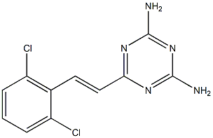 6-[2,6-Dichlorostyryl]-1,3,5-triazine-2,4-diamine Struktur