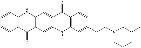 3-[2-(Dipropylamino)ethyl]-5,12-dihydroquino[2,3-b]acridine-7,14-dione Struktur