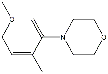 4-[(Z)-2-Methyl-1-methylene-4-methoxy-2-butenyl]morpholine Struktur