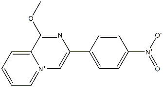 1-Methoxy-3-(4-nitrophenyl)pyrido[1,2-a]pyrazin-5-ium Struktur