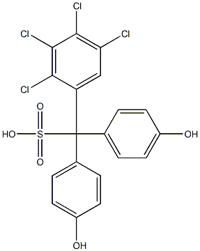 (2,3,4,5-Tetrachlorophenyl)bis(4-hydroxyphenyl)methanesulfonic acid Struktur