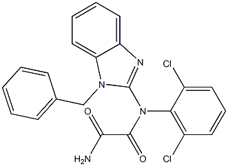 N-[1-Benzyl-1H-benzimidazol-2-yl]-N-(2,6-dichlorophenyl)oxamide Struktur