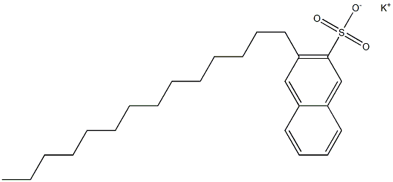 3-Tetradecyl-2-naphthalenesulfonic acid potassium salt Struktur