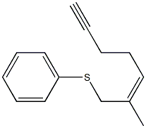 (Z)-6-Methyl-7-(phenylthio)-5-hepten-1-yne Struktur