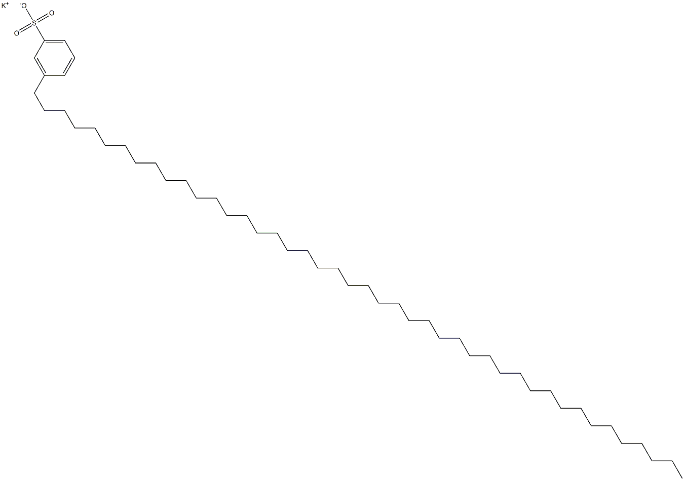 3-(Tetratetracontan-1-yl)benzenesulfonic acid potassium salt Struktur