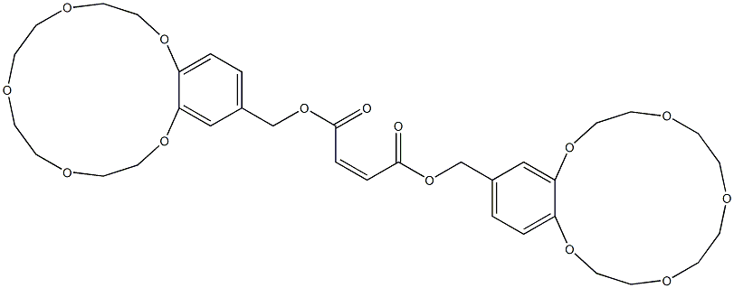 Maleic acid bis[(2,3,5,6,8,9,11,12-octahydro-1,4,7,10,13-benzopentaoxacyclopentadecin)-15-ylmethyl] ester Struktur