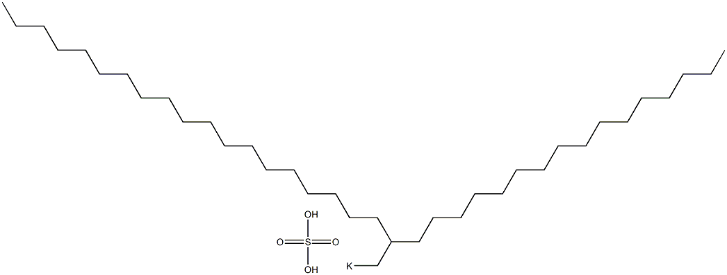 Sulfuric acid 2-hexadecylhenicosyl=potassium salt Struktur