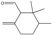 2,2,3-Trimethyl-6-methylenecyclohexane-1-carbaldehyde Struktur