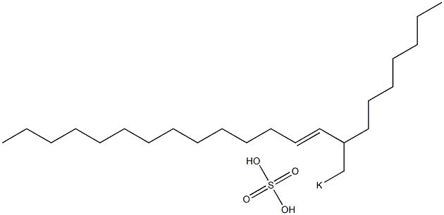 Sulfuric acid 2-heptyl-3-hexadecenyl=potassium ester salt Struktur