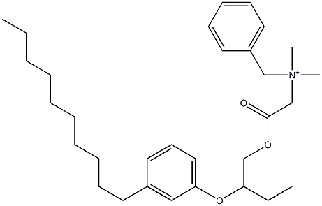 N,N-Dimethyl-N-benzyl-N-[[[2-(3-decylphenyloxy)butyl]oxycarbonyl]methyl]aminium Struktur