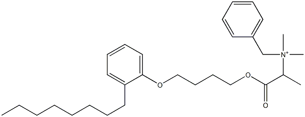 N,N-Dimethyl-N-benzyl-N-[1-[[4-(2-octylphenyloxy)butyl]oxycarbonyl]ethyl]aminium Struktur