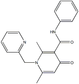 1-(2-Pyridinylmethyl)-1,4-dihydro-2,6-dimethyl-N-phenyl-4-oxopyridine-3-carboxamide Struktur