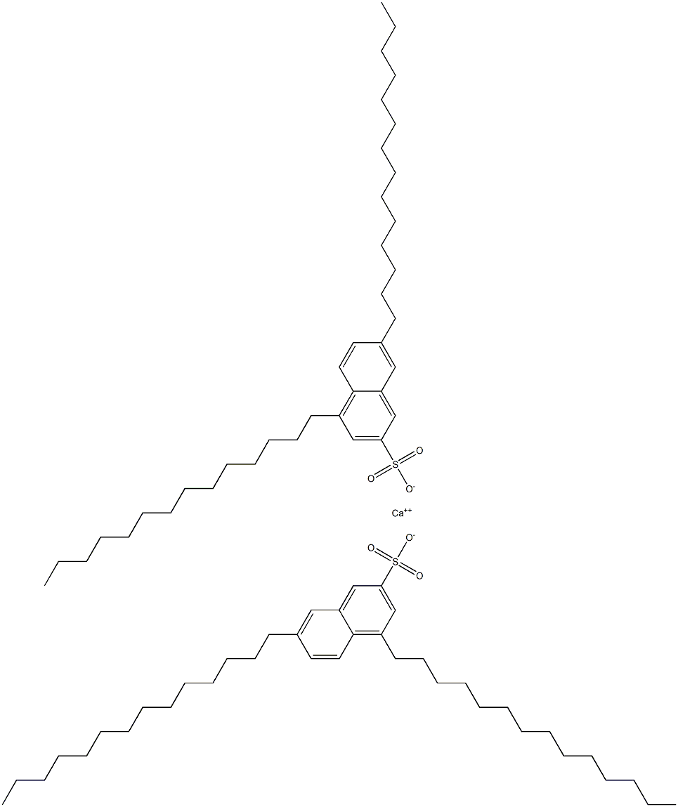 Bis(4,7-ditetradecyl-2-naphthalenesulfonic acid)calcium salt Struktur