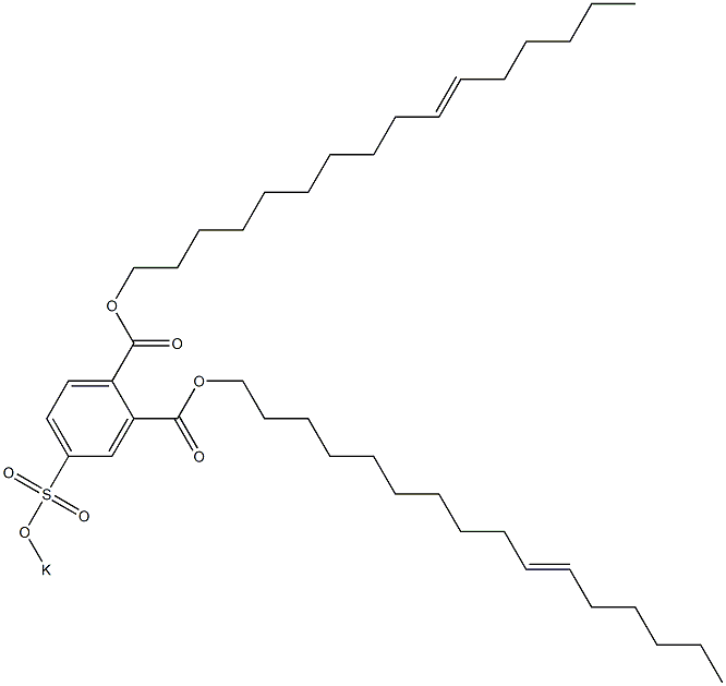 4-(Potassiosulfo)phthalic acid di(10-hexadecenyl) ester Struktur