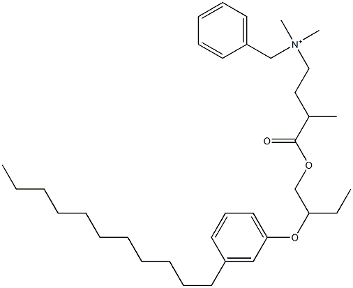 N,N-Dimethyl-N-benzyl-N-[3-[[2-(3-undecylphenyloxy)butyl]oxycarbonyl]butyl]aminium Struktur