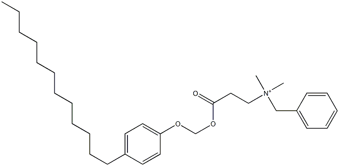 N,N-Dimethyl-N-benzyl-N-[2-[[(4-dodecylphenyloxy)methyl]oxycarbonyl]ethyl]aminium Struktur