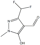 3-(Difluoromethyl)-5-hydroxy-1-methyl-1H-pyrazole-4-carbaldeyhde Struktur