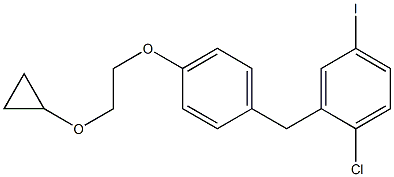 2-(4-(2-cyclopropoxyethoxy) benzyl)-1-chloro-4-iodobenzene Struktur