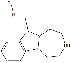 6-methyl-1,2,3,4,5,5a,6,10b-octahydroazepino[4,5-b]indole hydrochloride Struktur