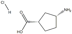 (1S,3R)-3-AMinocyclopentanecarboxylic acid hydrochloride Struktur