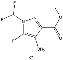 Potassium trifluoro(3-(methoxycarbonyl)-1-methyl-1H-pyrazol-4-yl)borate Struktur