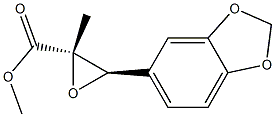 (2S*, 3R*)-2-Methyl-3-[3,4-(methylenedioxy)phenyl]-glycidic acid methyl ester Struktur