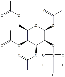 1,3,4,6-Tetra-O-acetyl-2-O-trifluoromethanesulfonyl-b-D-talopyranose Struktur